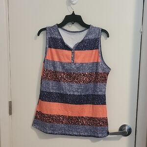Unknown Brand Women's Multi-Color Sleeveless Top Size XL Pre-Owned Summer Casual